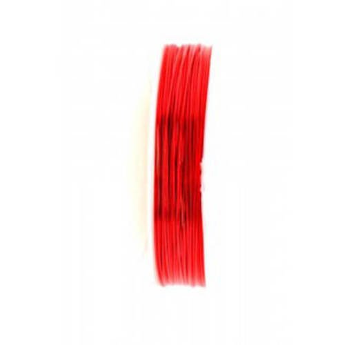  bobine de fil à bijoux en cuivre couleur rouge 0.4 mm x 10  m 