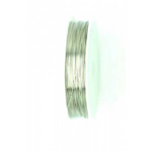  bobine de fil à bijoux en cuivre couleur argenté 0.4 mm x 10  m 