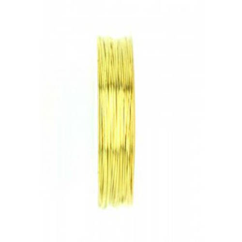  bobine de fil à bijoux en cuivre couleur doré 0.4 mm x 12  m 