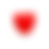  perle cœur 20 mm rouge irisé x 1 