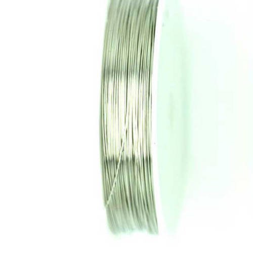  bobine de fil à bijoux en cuivre argenté 0,4 mm x 10 m 