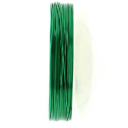  bobine de fil à bijoux en cuivre vert 1 mm x  2,2 m 