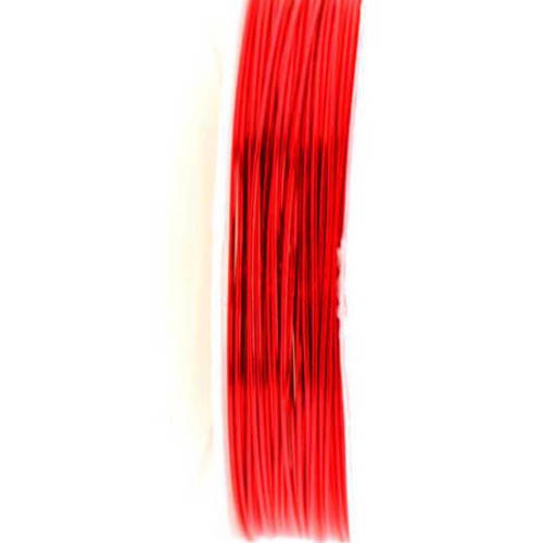  bobine de fil à bijoux en cuivre rouge 1 mm x  2,5 m 