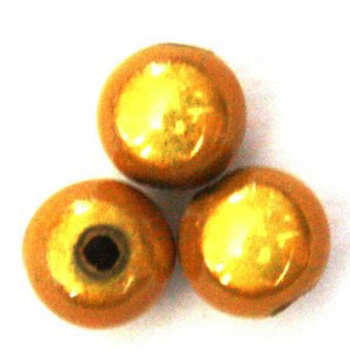  perles magiques ronde 20 mm jaune orangé x 1 