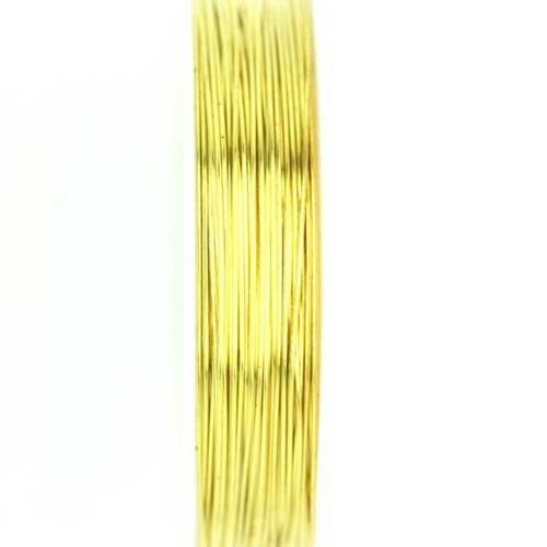  bobine de fil à bijoux en cuivre doré 0.6 mm x  6 m 