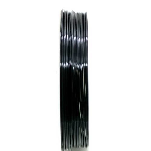  bobine de fil à bijoux en cuivre noir 0.6 mm x  6 m 