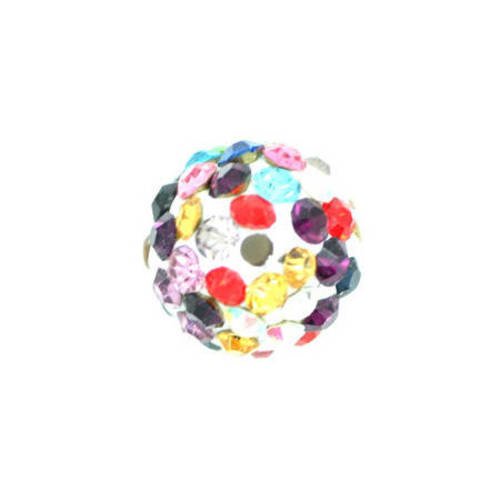 perle shamballa disco avec strass 10 mm x 1 