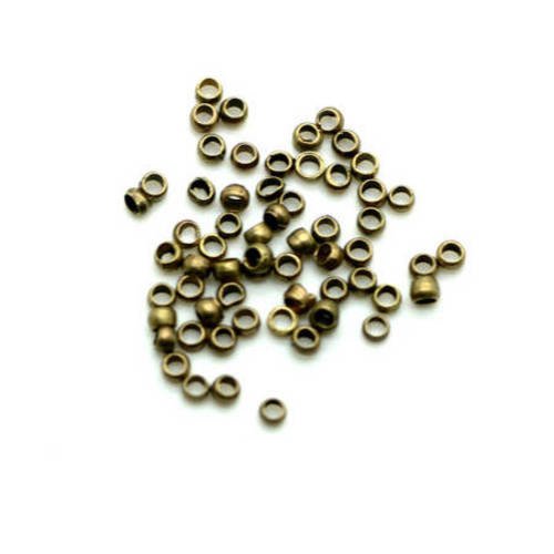  perles à écraser couleur bronze 2mmx200 