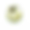 Perle palet 16x7 mm jaune/argenté x 1 
