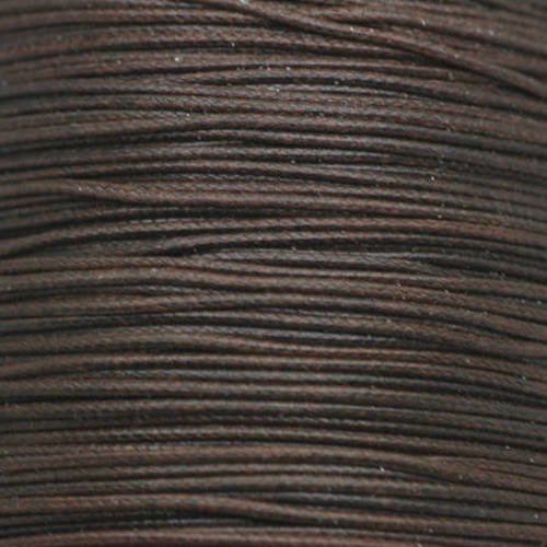  fil nylon ciré 0.8 mm marron foncé x 3 m 