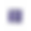  carré plat feuille d'argent 15 mm violet x 2 