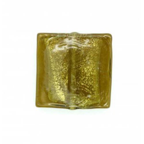  carré plat feuille d'argent 20 mm olivine x 2 