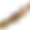 Perle goutte 13,5x10 mm rouge /argentée x 4 
