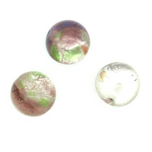  perle en verre ronde 8 mm violet x 5 