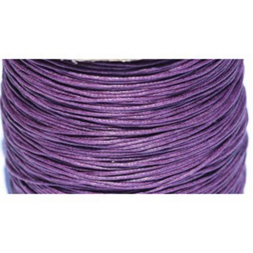 Fil coton ciré 0,8 mm violet  x 5 m 