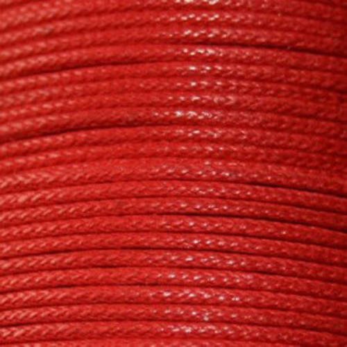 Fil coton ciré 0,9 mm rouge  x 5 m 