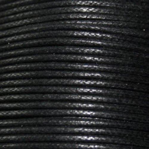  fil coton ciré 1 mm noir x 5 m 