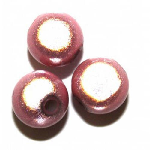  perles magiques ronde 8 mm rose x 10 