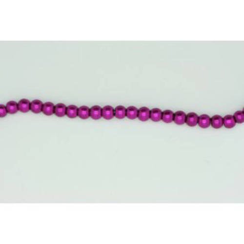 Perle ronde violet  4 mm fil de ± 80 cm 