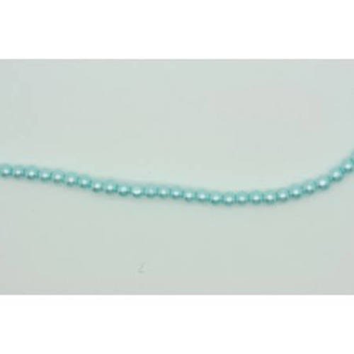  perle ronde bleu clair 4 mm fil de ± 80 cm 