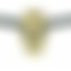  perle tête de mort métal , 15x9 mm doré x 1 