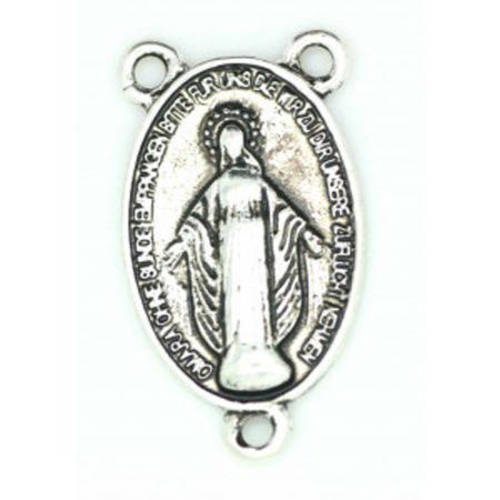 Breloque connecteur 23x12 mm argenté vieilli x 1 