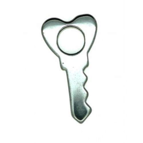 Pendentif clé en hématite grise 33x17 mm x 1 
