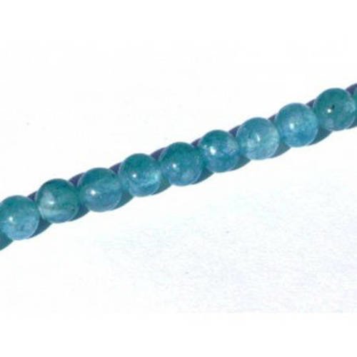 Perle quartz naturelle éponge bleue 4 mm x 10 