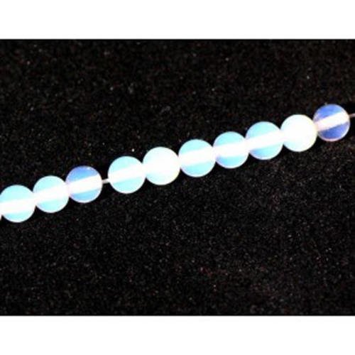Perle ronde opalite blanche 4mm x 20 
