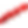 Perle gorgone rouge octogone 10x10 mm x 1 
