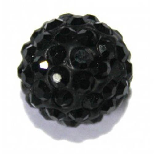  perle shamballa noir 10mm x 10. 