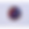  perle shamballa bleue irisée et rouge 10 mm x 10. 