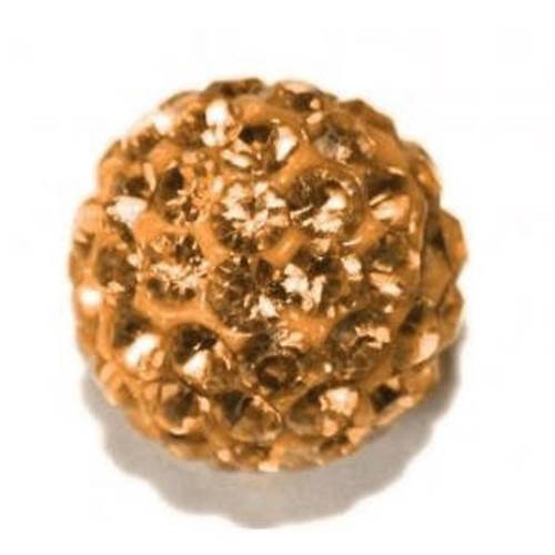 Perle shamballa beige 12mm x 1. 