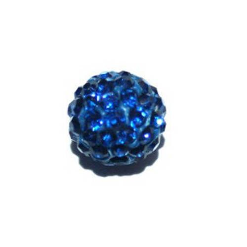  perle shamballa bleu 10mm x 1 