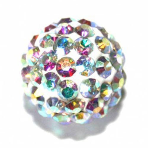  perle shamballa crystal ab 10mm x 1 