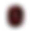  perle indienne olive décorée  16x14 mm rouge x 1 