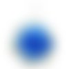  pendentif sulfure en verre 44x33 bleu x 1 