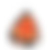  pendentif sulfure en verre 53x32 orange x 1 