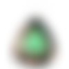  pendentif sulfure en verre 53x32 vert x 1 