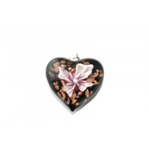  pendentif sulfure en verre 46x37 rose x 1 