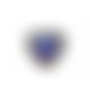  pendentif sulfure en verre coeur 46x37 bleue x 1 