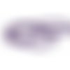 Perle ronde nacrée  6 mm fil de ± 80 cm violet 