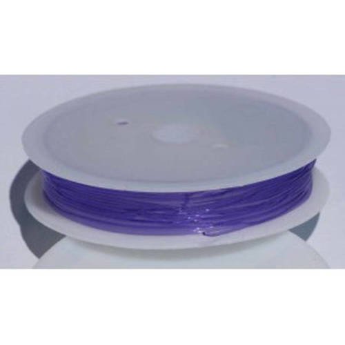 Fil élastique silicone 0.8mm x 6 m violet 