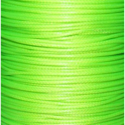  fil nylon ciré vert fluo  x 3 m 