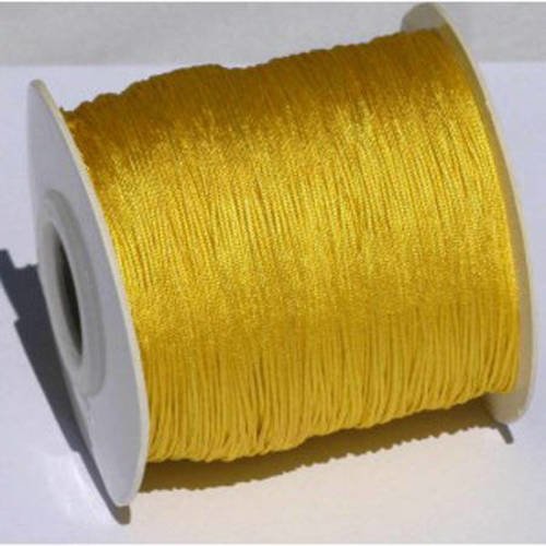  fil nylon tressé 0,8 mm jaune  x 3 m 