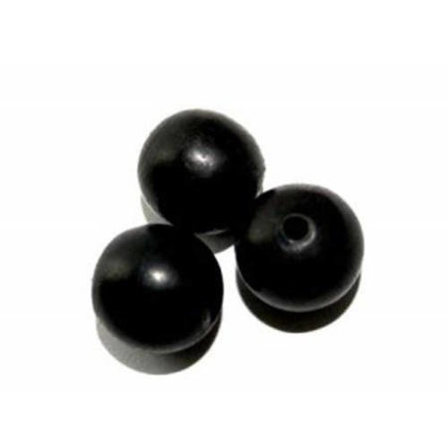  perle ronde 15 mm bois noir x 1 