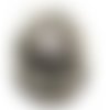 Perle ronde décorée 16 mm argenté vieilli x 2 