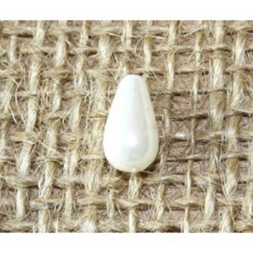  perle nacrée 12x6 mm ivoire x 10 