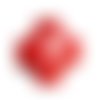Perle croix en howlite rouge 15mm x 3 