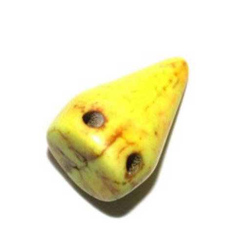  perle spike jaune 10x9 mm x 1 